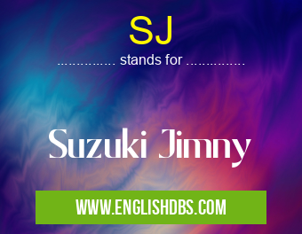SJ means Suzuki Jimny SJ