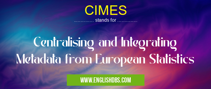 CIMES means Centralising and Integrating Metadata from European Statistics CIMES