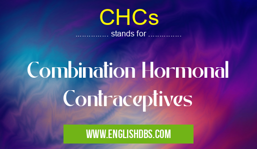 CHCs means Combination Hormonal Contraceptives CHCs