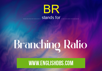 BR means Branching Ratio BR