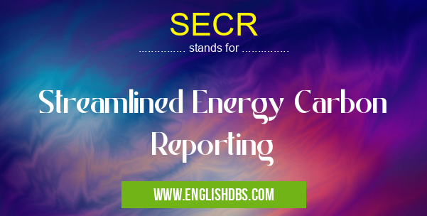 SECR means Streamlined Energy Carbon Reporting SECR