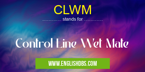 CLWM means Control Line Wet Mate CLWM