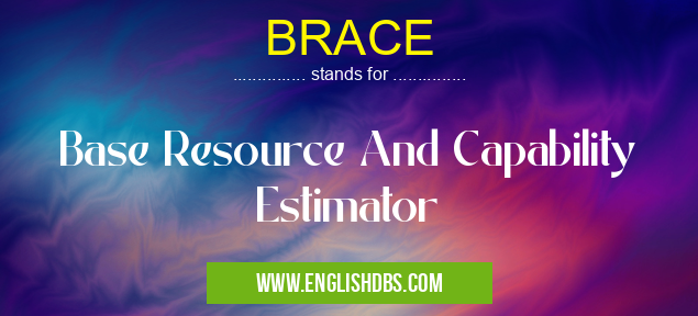 BRACE means Base Resource And Capability Estimator BRACE