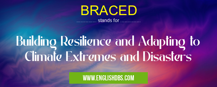 BRACED means Building Resilience and Adapting to Climate Extremes and Disasters BRACED