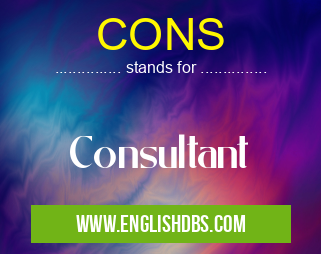 CONS means Consultant CONS