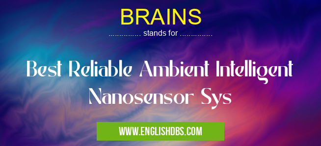 BRAINS means Best Reliable Ambient Intelligent Nanosensor Sys BRAINS