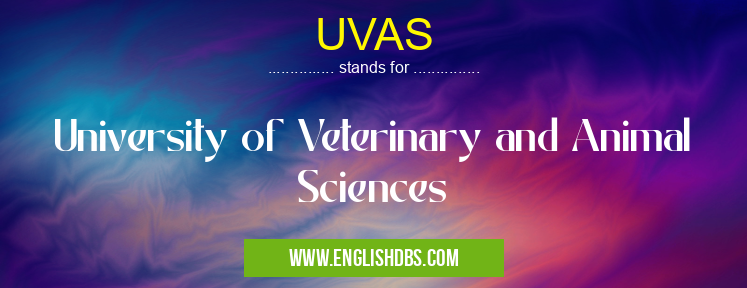 UVAS means University of Veterinary and Animal Sciences UVAS