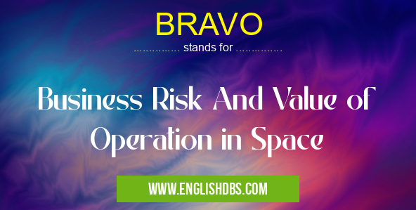 BRAVO means Business Risk And Value of Operation in Space BRAVO