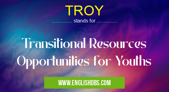 TROY means Transitional Resources Opportunities for Youths TROY