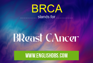 BRCA means BReast CAncer BRCA