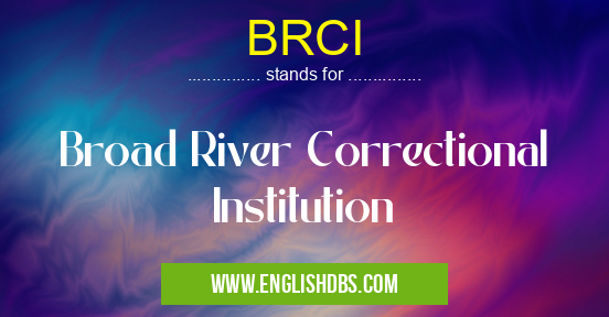 BRCI means Broad River Correctional Institution BRCI