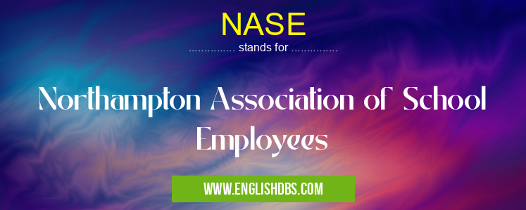 NASE means Northampton Association of School Employees NASE