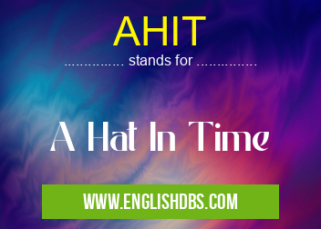 AHIT means A Hat In Time AHIT
