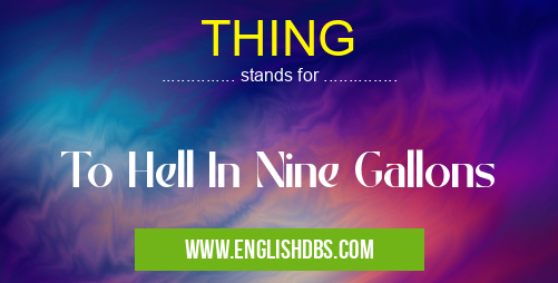 THING means To Hell In Nine Gallons THING
