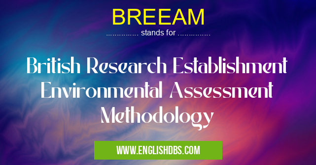 BREEAM means British Research Establishment Environmental Assessment Methodology BREEAM