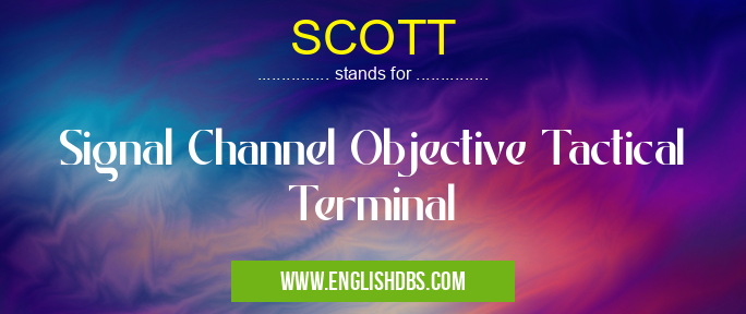 SCOTT means Signal Channel Objective Tactical Terminal SCOTT