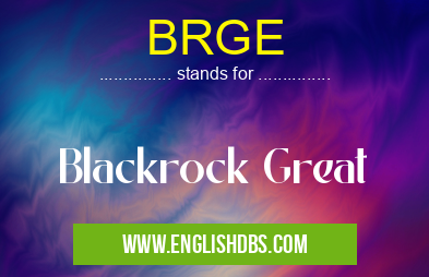 BRGE means Blackrock Great BRGE