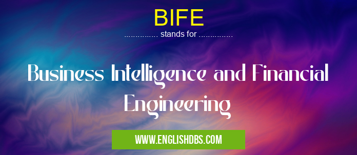 BIFE means Business Intelligence and Financial Engineering BIFE