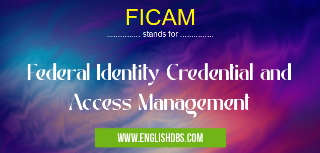 FICAM means Federal Identity Credential and Access Management FICAM