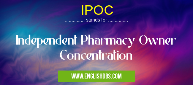 IPOC means Independent Pharmacy Owner Concentration IPOC