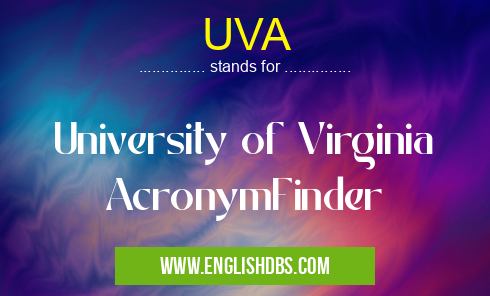 UVA means University of Virginia AcronymFinder UVA