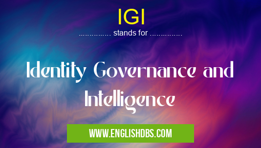 IGI means Identity Governance and Intelligence IGI