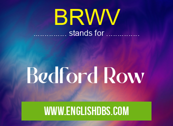 BRWV means Bedford Row BRWV