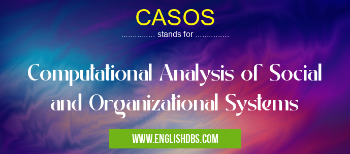 CASOS means Computational Analysis of Social and Organizational Systems CASOS