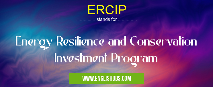 ERCIP means Energy Resilience and Conservation Investment Program ERCIP
