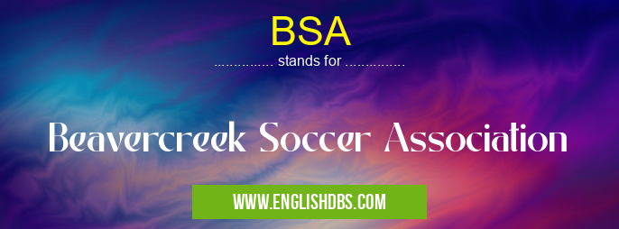 BSA means Beavercreek Soccer Association BSA