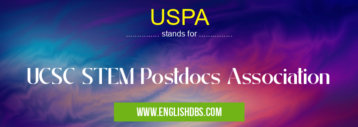 USPA means UCSC STEM Postdocs Association USPA