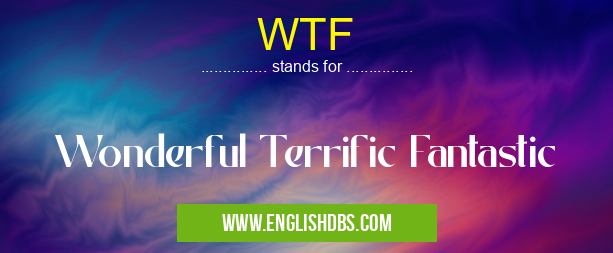 WTF means Wonderful Terrific Fantastic WTF