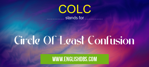 COLC means Circle Of Least Confusion COLC