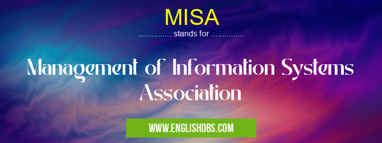 MISA means Management of Information Systems Association MISA