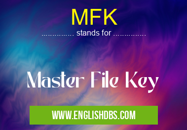 MFK means Master File Key MFK