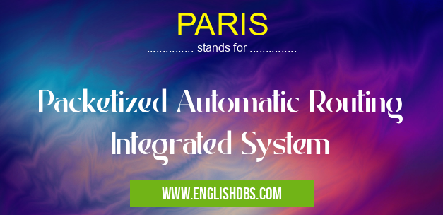 PARIS means Packetized Automatic Routing Integrated System PARIS