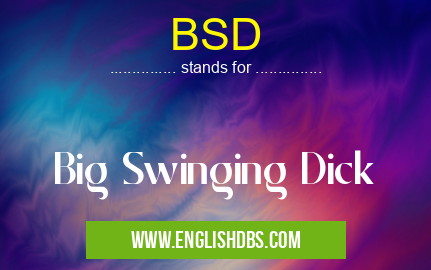 BSD means Big Swinging Dick BSD