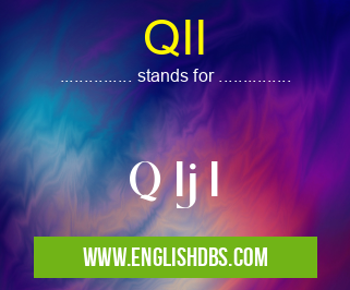 QII means Q Ij I QII