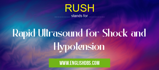 RUSH means Rapid Ultrasound for Shock and Hypotension RUSH