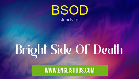 BSOD means Bright Side Of Death BSOD