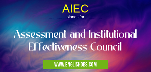 AIEC means Assessment and Institutional Effectiveness Council AIEC