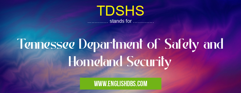 TDSHS means Tennessee Department of Safety and Homeland Security TDSHS