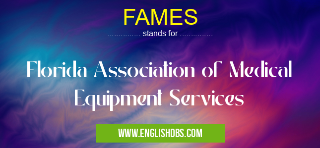 FAMES means Florida Association of Medical Equipment Services FAMES