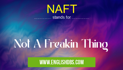 NAFT means Not A Freakin Thing NAFT