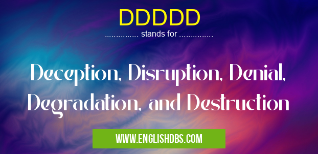 DDDDD means Deception, Disruption, Denial, Degradation, and Destruction DDDDD