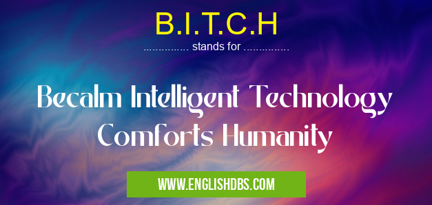 B.I.T.C.H means Becalm Intelligent Technology Comforts Humanity B.I.T.C.H