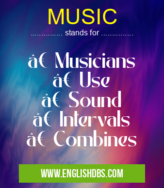 MUSIC means • Musicians
• Use
• Sound
• Intervals
• Combines MUSIC
