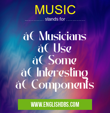 MUSIC means • Musicians
• Use
• Some
• Interesting
• Components MUSIC