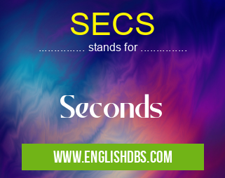 SECS means Seconds SECS