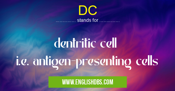 DC means dentritic cell
i.e. antigen-presenting cells DC